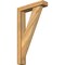 Ekena Millwork Traditional Block Rough Sawn Bracket w/ Offset Brace, Western Red Cedar, 4"W x 16"D x 28"H BKT0402X16X28TRA05RWR - alternate 1